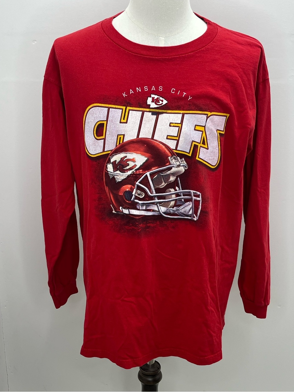 NFL Apparel Kansas City Chiefs Mens Vintage Graphic Long Sleeve T-Shirt Large
